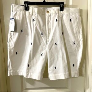 Men’s White Ralph Lauren Polo Shorts